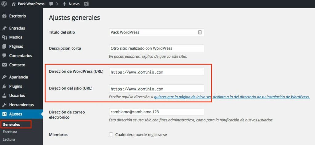 Configurar SSL (https) en WordPress